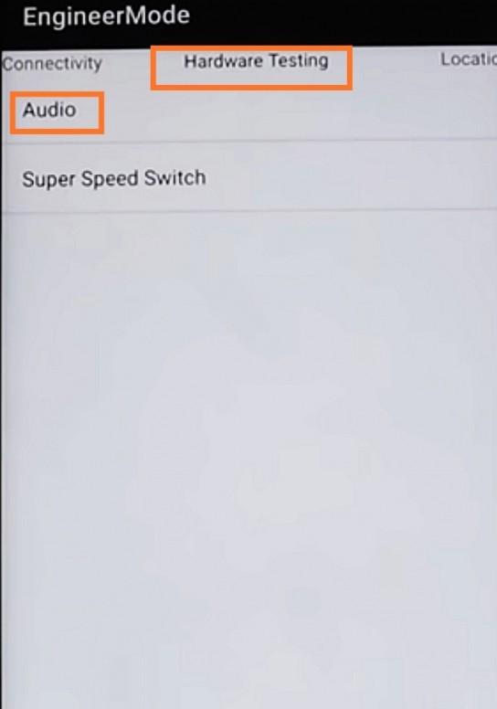 Раздел Audio в инженерном меню Xiaomi с процессором MTK