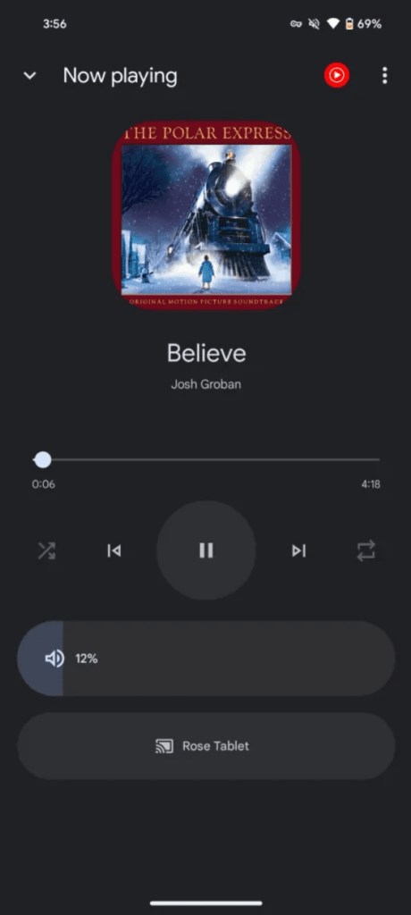 Google Cast control