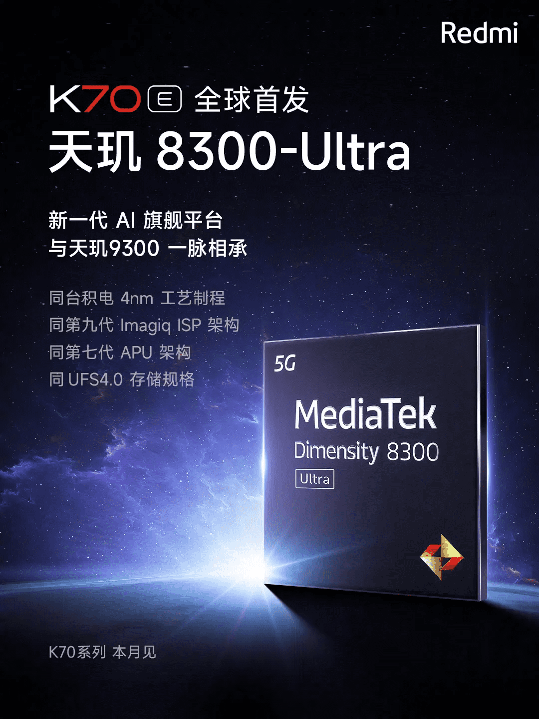 Redmi K70E, powered by the Dimensity 8300 Ultra