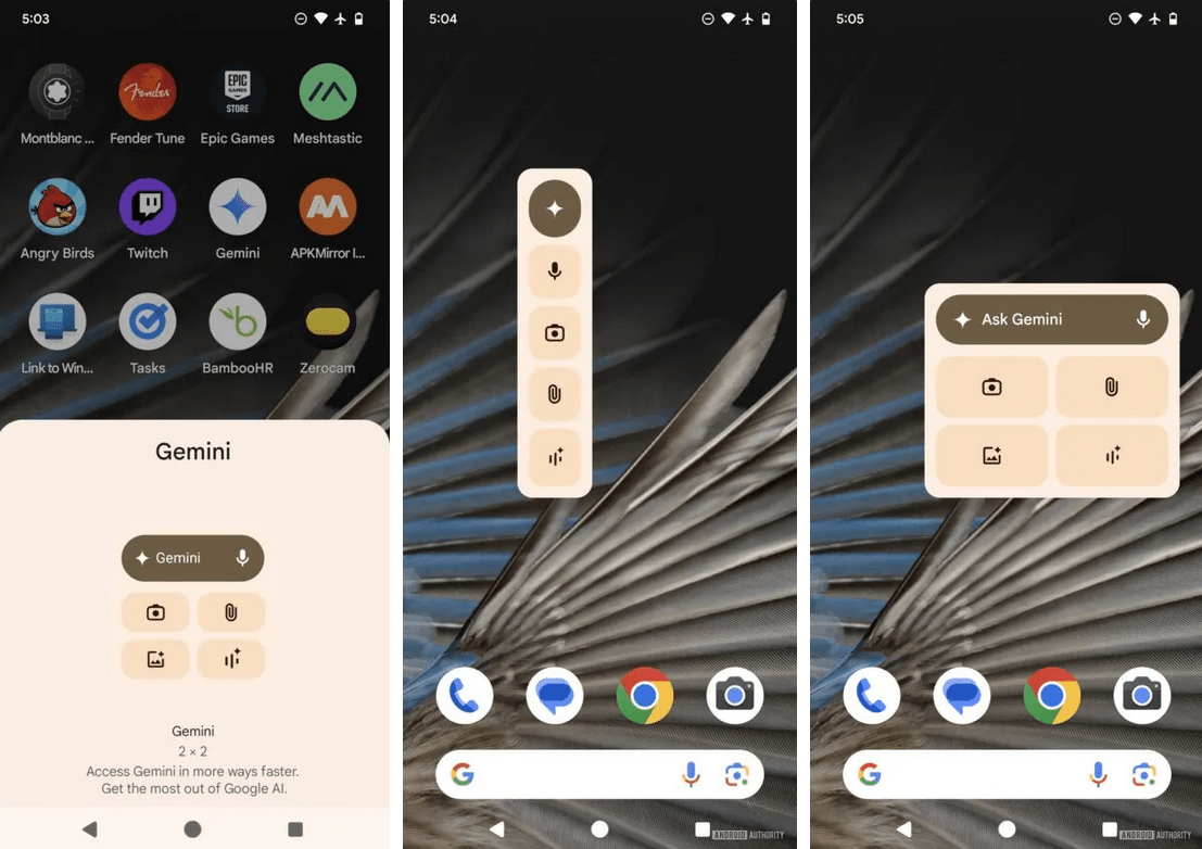 Виджет Google Gemini