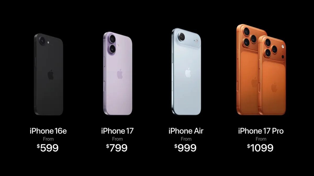 Цены на iPhone 17