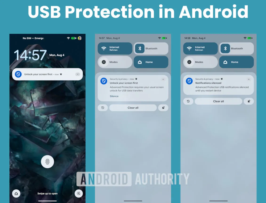 Защита USB в Android