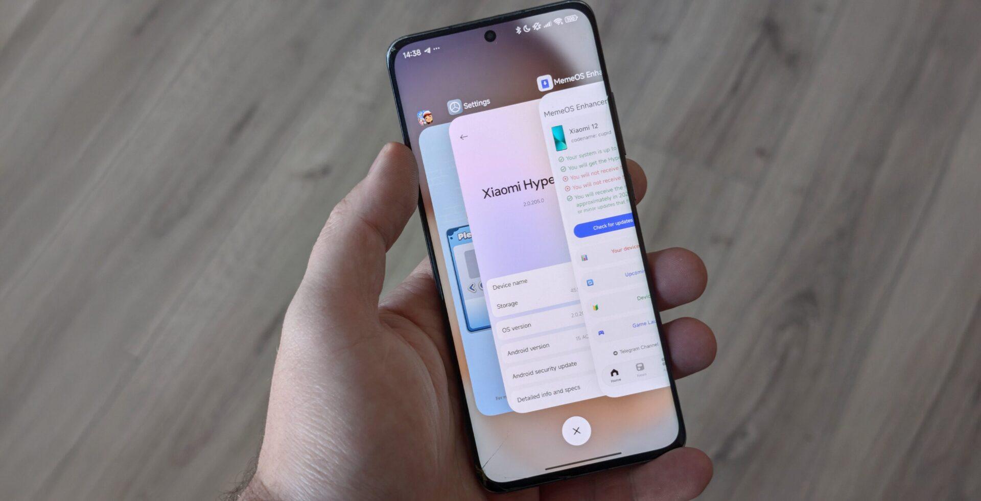 Меню недавние приложения в HyperOS 3.1 как в iOS