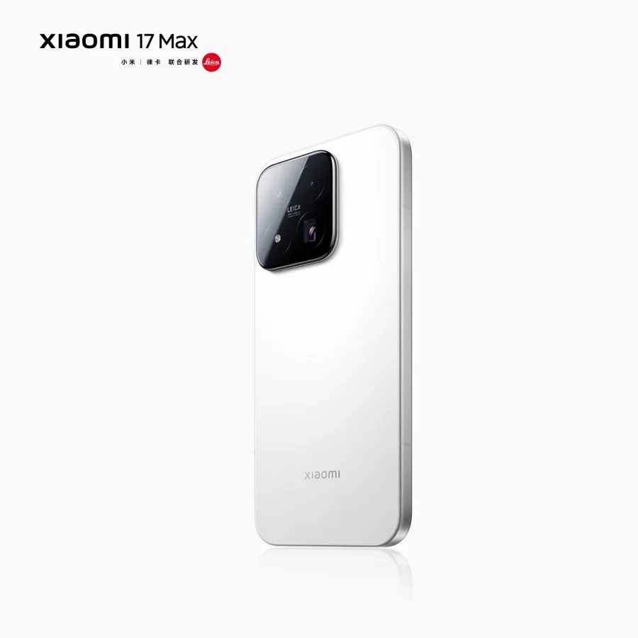 Xiaomi 17 Max в белом корпусе сбоку