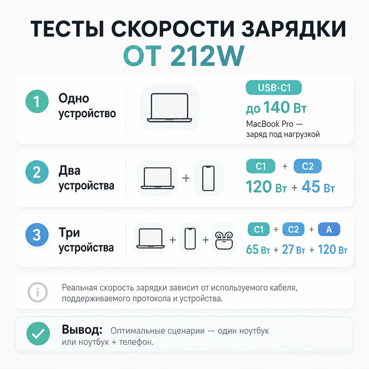 Схема сценариев быстрой зарядки Xiaomi 212W HyperCharge Power Bank