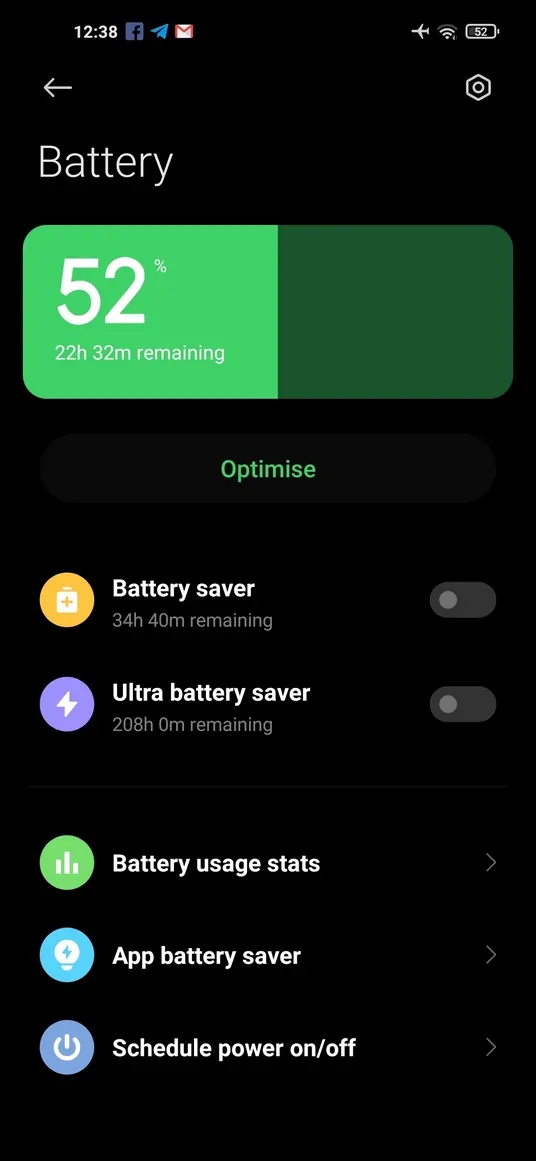 Настройка энергопотребления MIUI 12 на Redmi Note 9T
