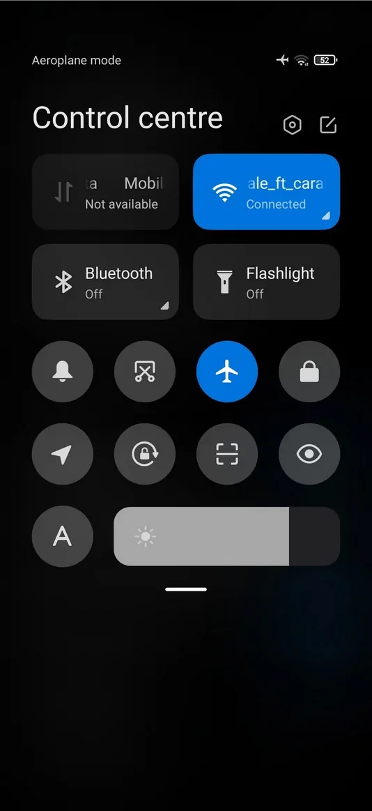 Новая панель управления в MIUI 12