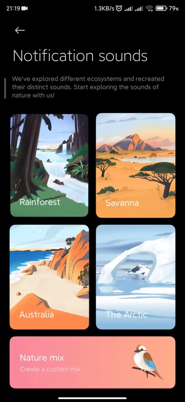 Новые системные звуки в MIUI 12.5