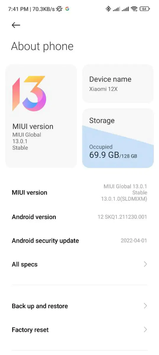 Stable MIUI based on Android 12
