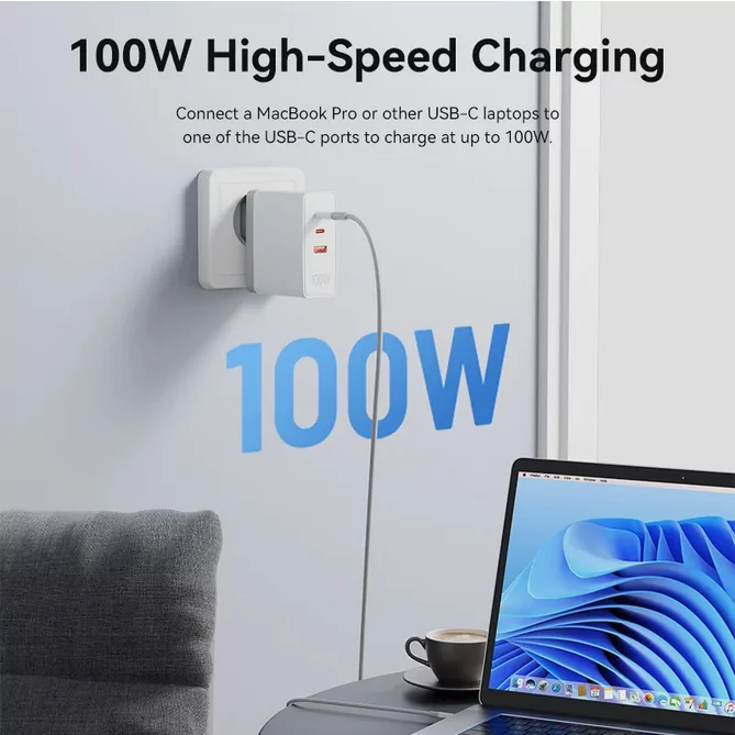 быстрое зарядное устройство Vention 100W GaN
