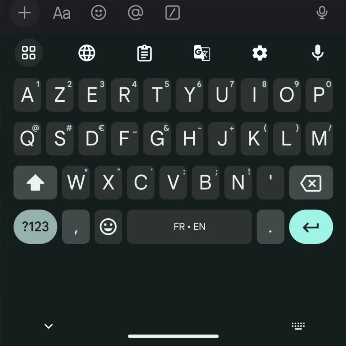 Изменение расположения клавиатуры Gboard