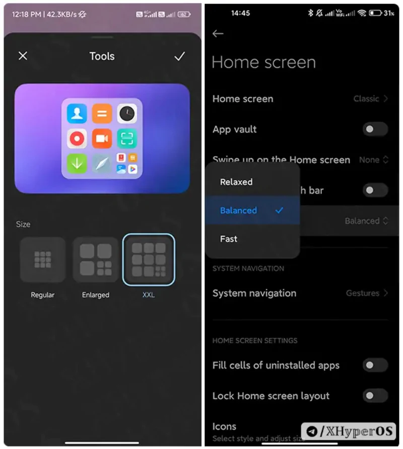 Новые функции HyperOS POCO Launcher