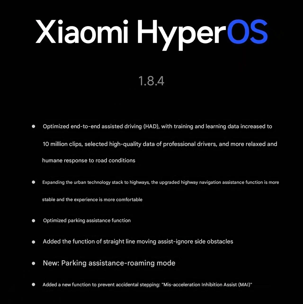 HyperOS 1.8.4 для Xiaomi SU7
