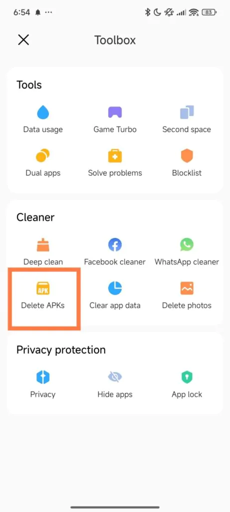 HyperOS очищает ненужные APK