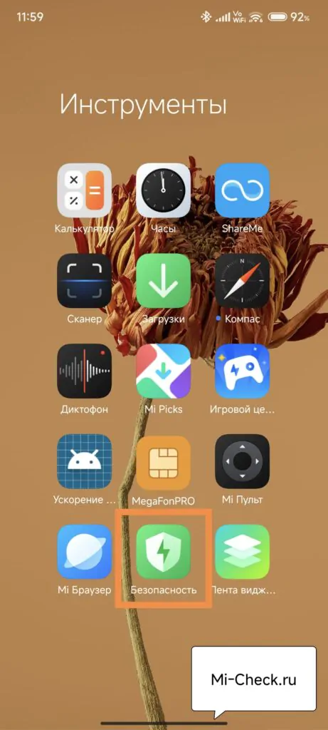 Безопасность приложение