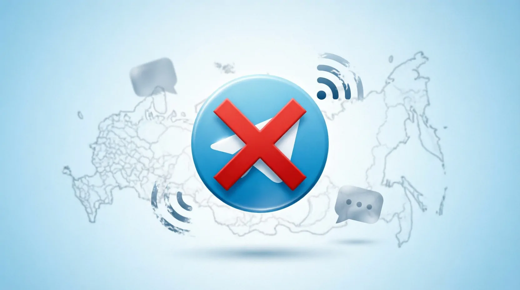 Смартфон с заблокированным Telegram в России 2026